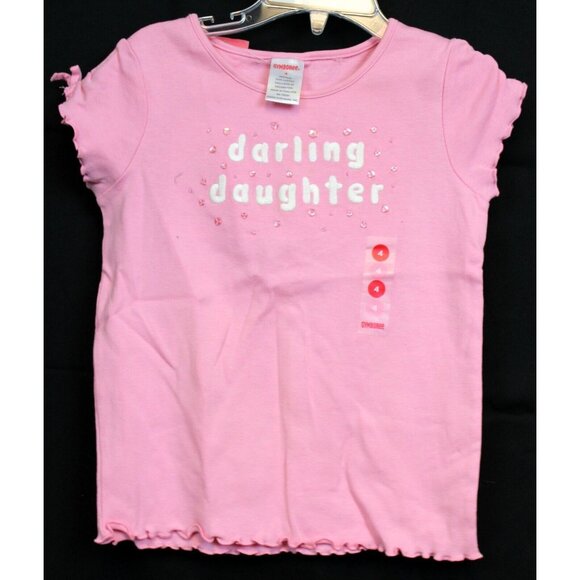 NEW 2006 Gymboree Summer Safari Darling Daughter Pink Shirt Sequins Lettuce Edge - Picture 1 of 5